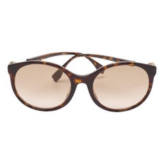 Fendi Havana Gradient FF0362/F Round Sunglasses