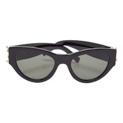 Saint Laurent Black SL M94 Monogram Cat Eye Sunglasses