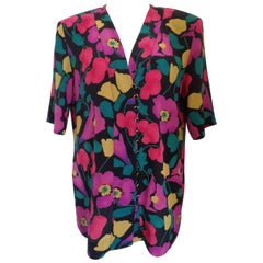 Camicia anni '80 Donna Enrica Flowers