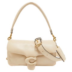 Coach Beige Leather Tabby Pillow 26 Shoulder Bag