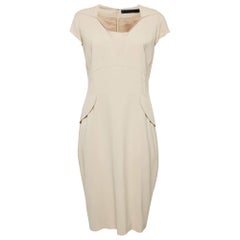 Elie Saab Beige Crepe Short Dress M