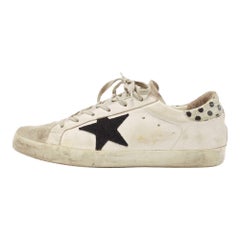 Golden Goose Zapatillas con cordones Super Star blancas de piel y ante talla 40