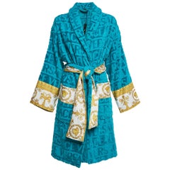 Versace Home Blue Monogramm Medusa Amplified Terry Badeanzug S