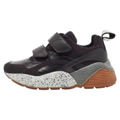 Stella McCartney Schwarze Eclypse Turnschuhe aus Kunstleder und Kunstwildleder in Eclypse  Größe 37