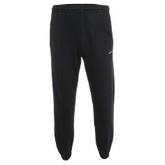 Off-White Pantalones de chándal de punto de algodón con estampado de flechas negro M