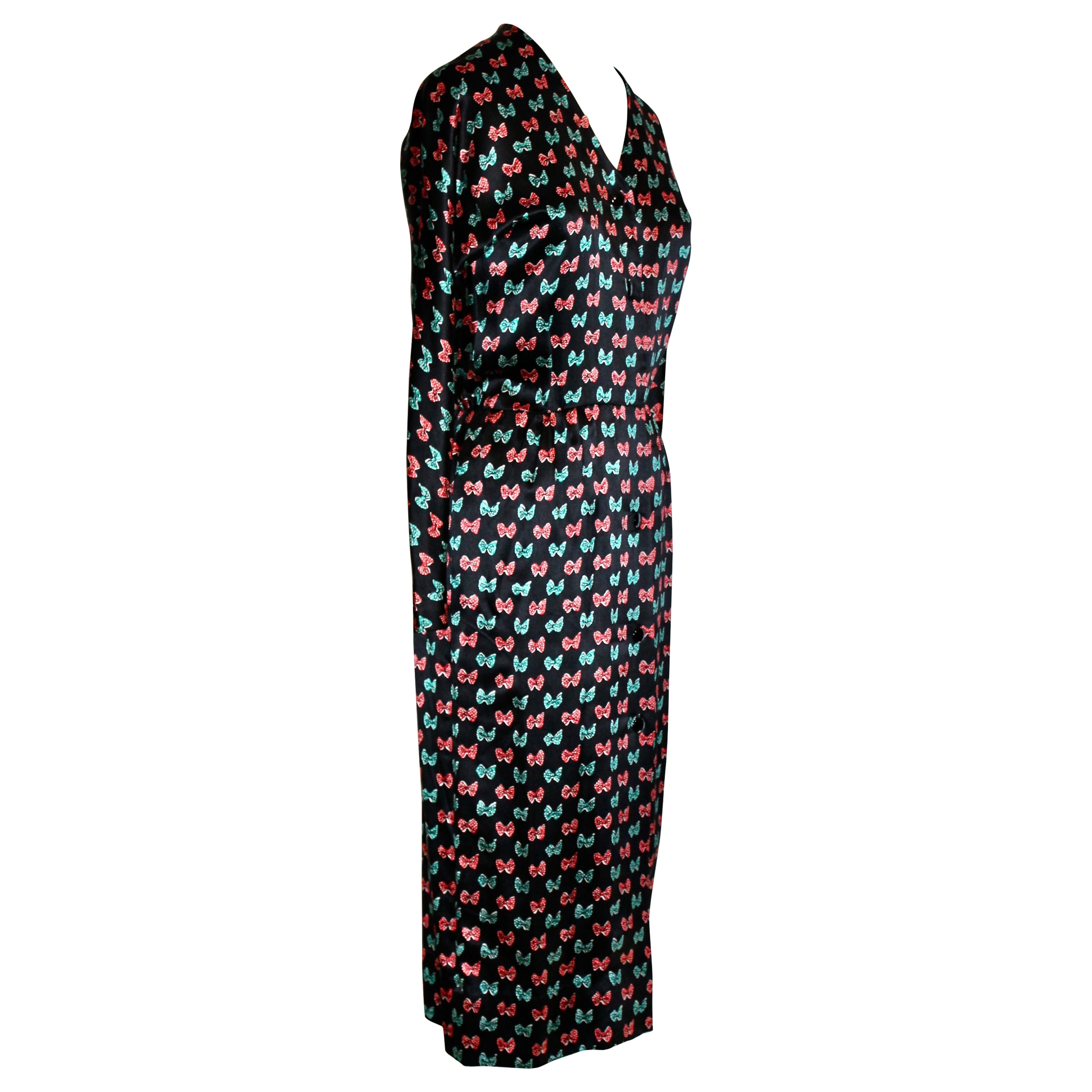 Vestido de seda negro Givenchy en venta