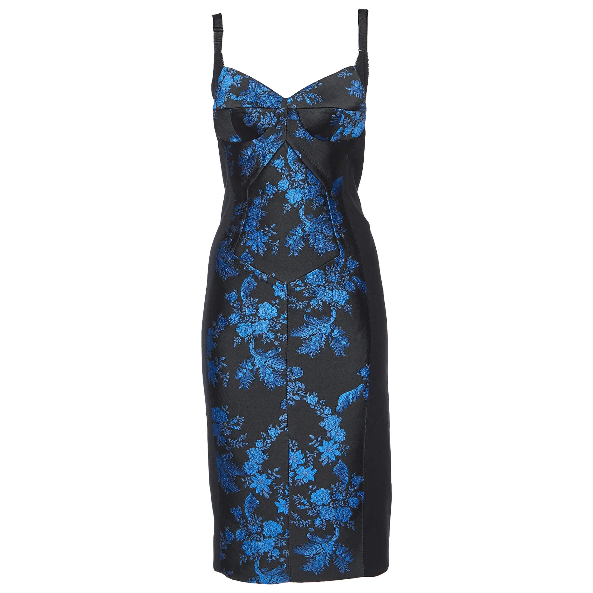 Stella McCartney - Robe midi en crêpe extensible à empiècements en jacquard à fleurs S
