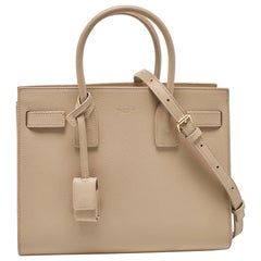 Saint Laurent Beige Leather Baby Classic Sac De Jour Tote