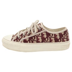 Dior Multicolor Oblique Canvas Walk'n'Dior Low Top Sneakers Size 37