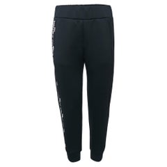 Fendi Black Logo Print Neoprene Track Pants S