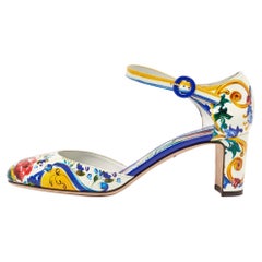 Escarpins Dolce & Gabbana en cuir verni imprimé floral, taille 40