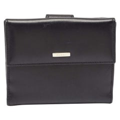 Gucci Black Leather French Wallet