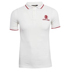 Roberto Cavalli White Cotton Pique Polo T-Shirt S.S. White