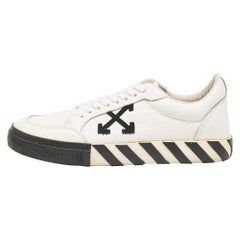 Off-White Zapatillas con cordones vulcanizados de piel blanca Talla 44