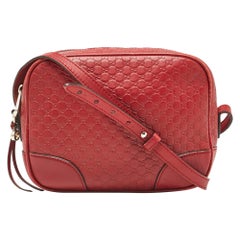 Gucci Red Microguccissima Leather Mini Bree Crossbody Bag
