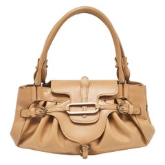 Jimmy Choo Brown Leather Tulita Satchel