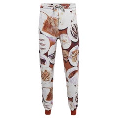 Etro Brown Fish Print Cotton Knit Joggers L