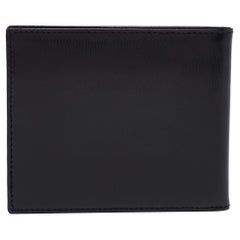 Givenchy Black Glossy Leather Bifold Compact Wallet