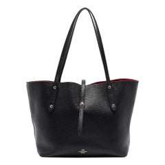 Coach Black Leather Market Tote