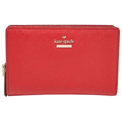Kate Spade Red Leather French Wallet