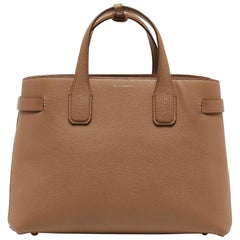 Burberry Beige House Check Canvas and Leather Medium Banner Tote