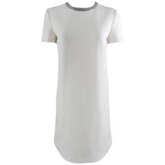 brunello cucinelli Ivory Shift Dress with Beaded Chain Trim