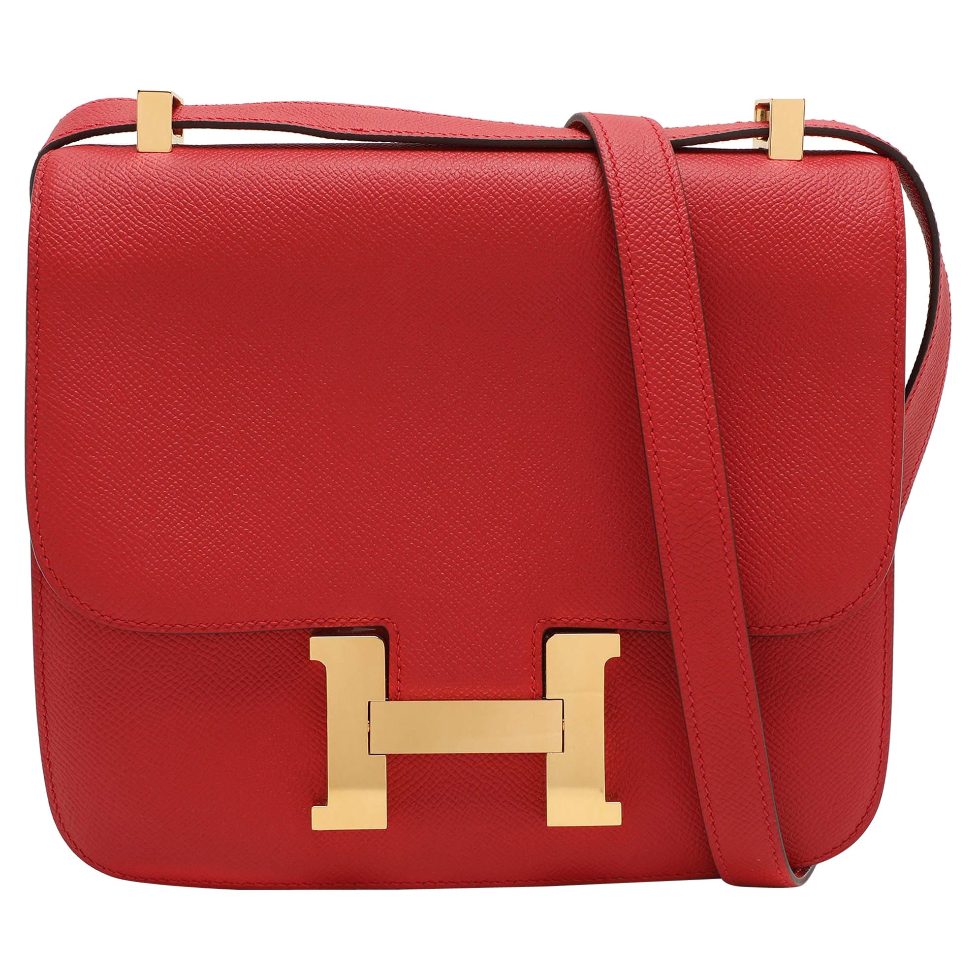 Hermès Red Leather Constance 23 Bag