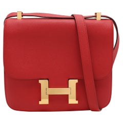 Borsa Constance 23 di Hermès in pelle rossa