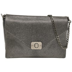 Mulberry - Sac à bandoulière Delphie Duo Chain en cuir noir/métallique