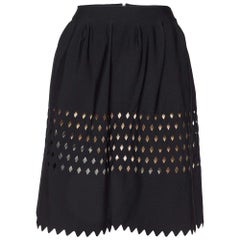 Fendi Black Jersey Cutout Detail Mini Skirt L