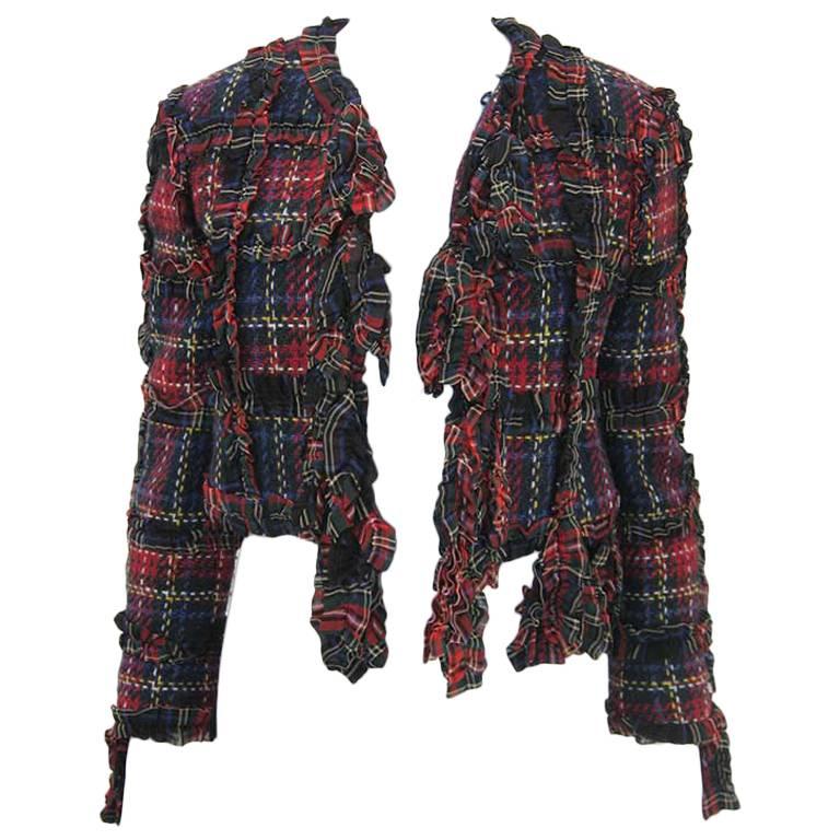 Moschino Cheap and Chic 1993-1994 Plaid Wool Jacket