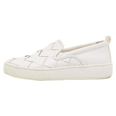 Bottega Veneta Zapatillas Dodger Slip On Piel Blanca Talla 38