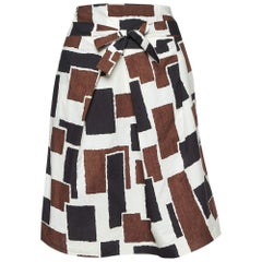 Marni Multicolor Printed Tie-Up Waist Detail Mini Skirt S