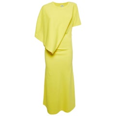 Loewe Yellow Jersey Asymmetric Long Dress L
