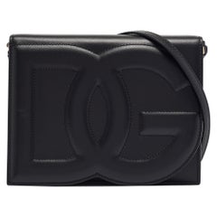 Dolce & Gabbana Bolso Crossbody DG Logo de piel negra