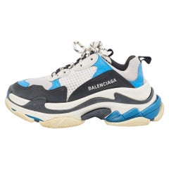Balenciaga Multicolor Leather and Mesh Triple S Sneakers Size 38
