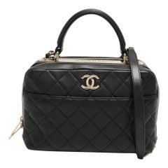Chanel Black Quilted Leather Medium Trendy CC Bowling Bag
