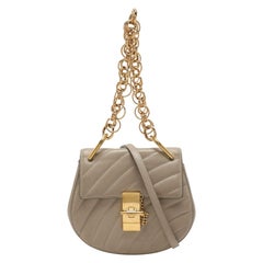 Chloe Beige Leather Drew Bijou Crossbody Bag
