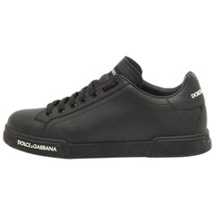 Dolce & Gabbana - Baskets basses Portofino en cuir noir - Taille 43