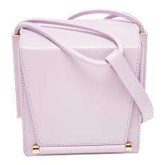 Roksanda Light Purple Leather Box Umhängetasche