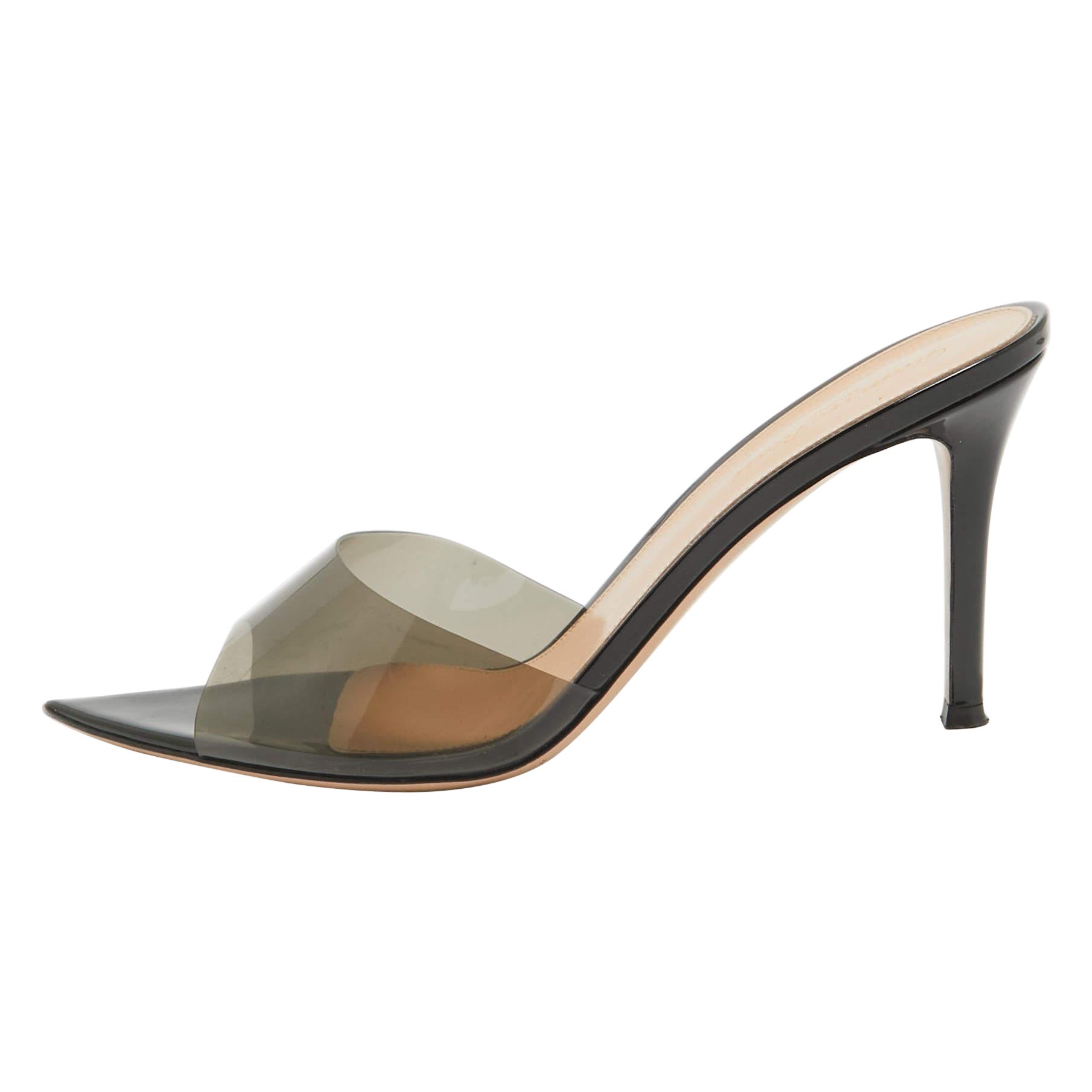 Gianvito Rossi Sandales ELLE en PVC noir Taille 40.5