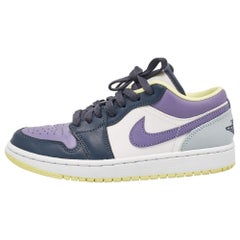 Air Jordan Multicolor Leather Jordan 1 Low Purple/Magenta Sneakers Size 38.5