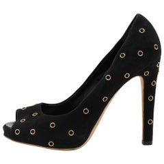 Giuseppe Zanotti - Décolleté in camoscio nero impreziosito - misura 37.5