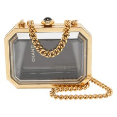 Chanel pochette Minaudière Premiere en plexiglas doré