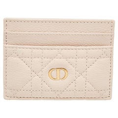 Portacarte Dior Powder Pink Cannage in pelle Caro Freesia