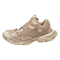 Balenciaga Sneakers Track 3 in pelle e rete beige scuro taglia 42