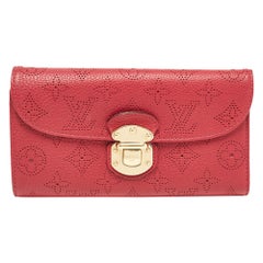 Louis Vuitton Fuchsia Monogram Mahina Leather Amelia Wallet