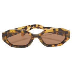 Linda Farrow x The Attico tortoise Brown Irene Rectangle Sunglasses