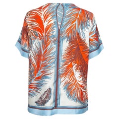 Emilio Pucci Multicolor Tropical Print Silk Top S