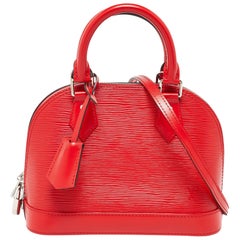 Louis Vuitton Borsa Alma BB in pelle di Epi Coquelicot